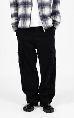 Hours Collection Mens Cargo Pants Size Large Black New 32x30 Y2K Wide Leg